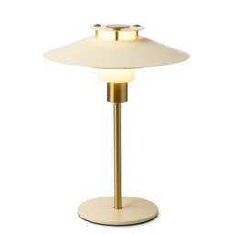 Halo Design Rivoli Table Lamp Colour: Glossy Cream/ Brass