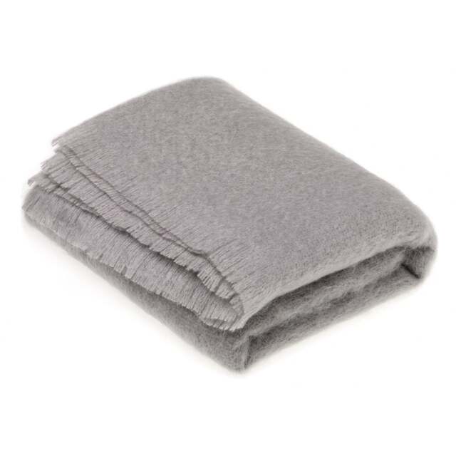 Bronte By Moon Luxury Mohair Throw - Slate Grey Colour: Slate Grey