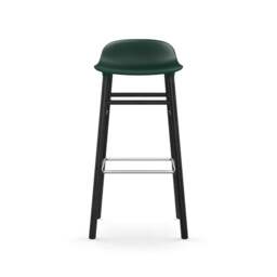 Normann Copenhagen Form Barstool - Wood - 75cm - Green - Black Oak Legs Shell Colour: Green, Leg Colour: Black Oak - thumbnail 2