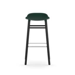 Normann Copenhagen Form Barstool - Wood - 75cm - Green - Black Oak Legs Shell Colour: Green, Leg Colour: Black Oak - thumbnail 4