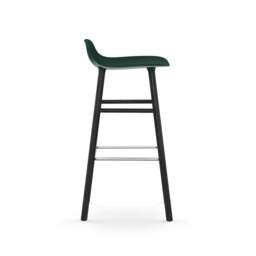 Normann Copenhagen Form Barstool - Wood - 75cm - Green - Black Oak Legs Shell Colour: Green, Leg Colour: Black Oak - thumbnail 3