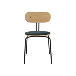 Umage Curious Dining Chair - Oak - Black Legs - Quantum Blue Cushion Leg Colour: Black Legs, Colour: Quantum Blue - thumbnail 3