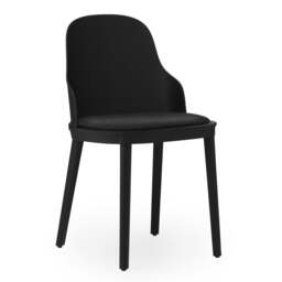 Normann Copenhagen Allez Chair - Black - Polypropylene Legs - Black/MLF28 Indoor Upholstered Seat Colour: Black, Leg Colour: Polypropylene, Seat Optio - thumbnail 1
