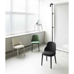 Normann Copenhagen Allez Chair - Black - Polypropylene Legs - Black/MLF28 Indoor Upholstered Seat Colour: Black, Leg Colour: Polypropylene, Seat Optio - thumbnail 4