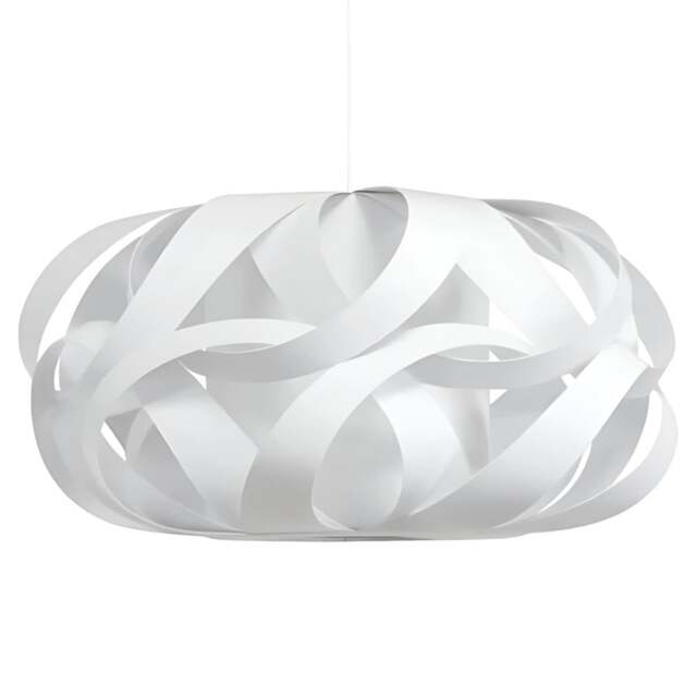Shropshire Shades Cruz Lampshade - White - Large 65cm - With White Rosette Cord Set Colour: White, Size: Large 65cm, Cord Set Option: With White Roset - image 1
