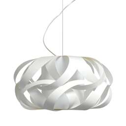Shropshire Shades Cruz Lampshade - White - Large 65cm - With White Rosette Cord Set Colour: White, Size: Large 65cm, Cord Set Option: With White Roset - thumbnail 2