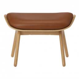 Umage The Reader Ottoman - Hope Leather Upholstery - Oak - Hope Leather Cognac Wood: Oak, Colour: Cognac - thumbnail 2