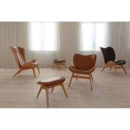 Umage The Reader Ottoman - Hope Leather Upholstery - Oak - Hope Leather Cognac Wood: Oak, Colour: Cognac - thumbnail 6