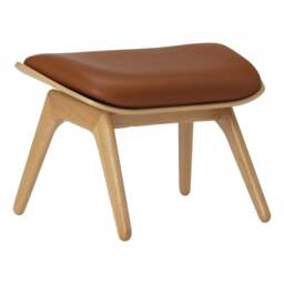 Umage The Reader Ottoman - Hope Leather Upholstery - Oak - Hope Leather Cognac Wood: Oak, Colour: Cognac - thumbnail 1