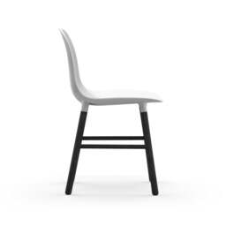 Normann Copenhagen Form Chair - White - Black Oak Legs Shell Colour: White, Leg Colour: Black Oak - thumbnail 3