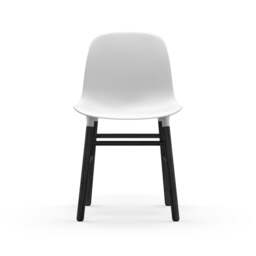 Normann Copenhagen Form Chair - White - Black Oak Legs Shell Colour: White, Leg Colour: Black Oak - thumbnail 2