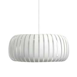 Shropshire Shades Linterna Lampshade - White - Large 57cm - With White Rosette Cord Set Colour: White, Size: Large 57cm, Cord Set Option: With White R