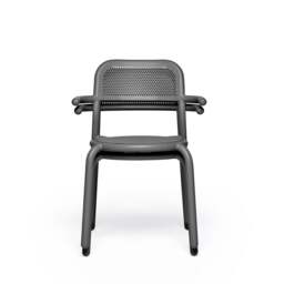 Fatboy Set of 2 Toni Stackable Garden Armchairs - Mist Green Colour: Anthracite - thumbnail 2