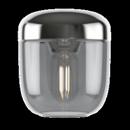 Umage Acorn Pendant Light - Smoked Glass /Steel with Bulb Bulb Option: With Bulb