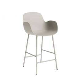 Normann Copenhagen Form Bar Armchair - 65cm - Light Grey Shell Colour: Light Grey - thumbnail 1