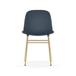 Normann Copenhagen Form Chair - Blue - Brass Legs Shell Colour: Blue, Leg Colour: Brass - thumbnail 4
