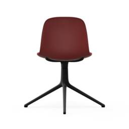 Normann Copenhagen Form Chair Swivel - 4 Leg - Red - Black Legs Shell Colour: Red, Leg Colour: Black - thumbnail 4