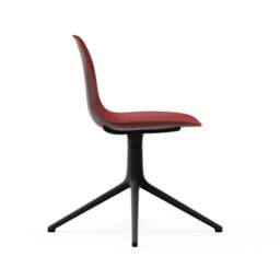 Normann Copenhagen Form Chair Swivel - 4 Leg - Red - Black Legs Shell Colour: Red, Leg Colour: Black - thumbnail 3