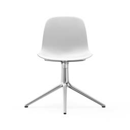 Normann Copenhagen Form Chair Swivel - 4 Leg - White - Aluminium Legs Shell Colour: White, Leg Colour: Aluminium - thumbnail 2
