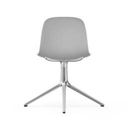 Normann Copenhagen Form Chair Swivel - 4 Leg - White - Aluminium Legs Shell Colour: White, Leg Colour: Aluminium - thumbnail 4