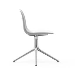 Normann Copenhagen Form Chair Swivel - 4 Leg - White - Aluminium Legs Shell Colour: White, Leg Colour: Aluminium - thumbnail 3
