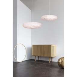 Umage Eos Esther Feather Pendant Shade - Light Rose - Medium with White Cord Set With or Without Cord Set: With White Cord Set - thumbnail 4