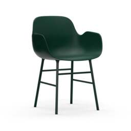 Normann Copenhagen Form Armchair - Green - Green Legs Shell Colour: Green, Leg Colour: Matching Shell Colour