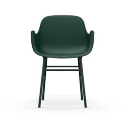 Normann Copenhagen Form Armchair - Green - Green Legs Shell Colour: Green, Leg Colour: Matching Shell Colour - thumbnail 4