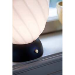 Halo Design Twist Table Lamp - Egg - Opal Glass - Black Colour: Black - thumbnail 3