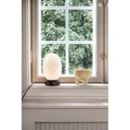 Halo Design Twist Table Lamp - Egg - Opal Glass - Black Colour: Black - thumbnail 2