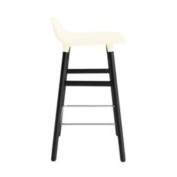 Normann Copenhagen Form Barstool - Wood - 65cm - Cream - Black Oak Legs Shell Colour: Cream, Leg Colour: Black Oak - thumbnail 3