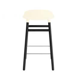 Normann Copenhagen Form Barstool - Wood - 65cm - Cream - Black Oak Legs Shell Colour: Cream, Leg Colour: Black Oak - thumbnail 4