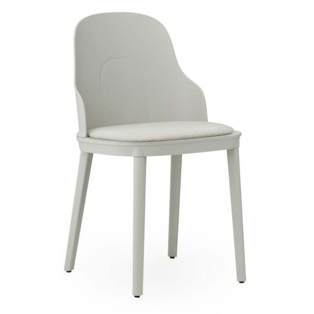Normann Copenhagen Allez Chair - Warm Grey - Polypropylene Legs - Warm Grey/MLF20 Indoor Upholstered Seat Colour: Warm Grey, Leg Colour: Polypropylene - image 1