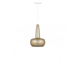 Umage Clava Pendant Light Shade - Brushed Brass with White Rosette Cord Set With or Without Cord Set: With White Rosette Cord Set