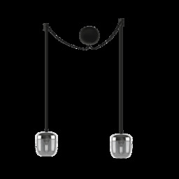 Umage Acorn Pendant Light Shade - Smoked Glass/Steel Bulb Option: Without Bulb - thumbnail 6