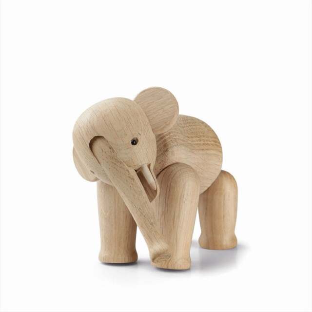 Kay Bojesen Mini Wooden Elephant Figurine - Oak - image 1