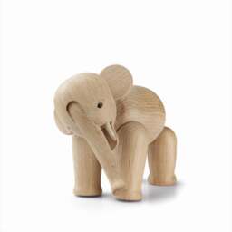 Kay Bojesen Mini Wooden Elephant Figurine - Oak - thumbnail 1