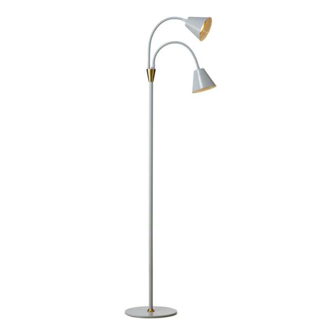 Halo Design Hygge 2-Arm Floor Lamp - H 135cm Colour: Glossy Grey - image 1