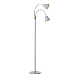 Halo Design Hygge 2-Arm Floor Lamp - H 135cm Colour: Glossy Grey