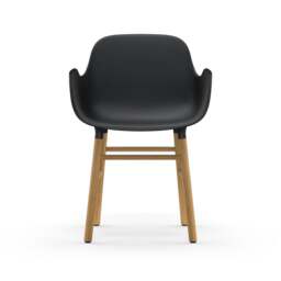 Normann Copenhagen Form Armchair - Black - Oak Legs Shell Colour: Black, Leg Colour: Oak - thumbnail 2
