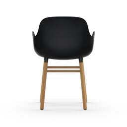 Normann Copenhagen Form Armchair - Black - Oak Legs Shell Colour: Black, Leg Colour: Oak - thumbnail 4