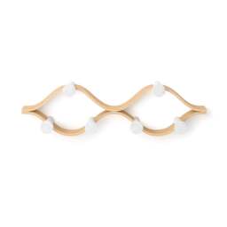 Umbra Montage 6 Hook Coat Rack - White/Natural - thumbnail 3