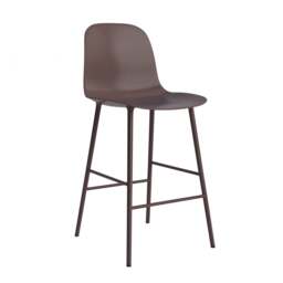 Normann Copenhagen Form Bar Chair - 65cm - Brown Shell Colour: Brown