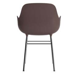 Normann Copenhagen Form Armchair - Brown - Chrome Legs Shell Colour: Brown, Leg Colour: Chrome - thumbnail 4