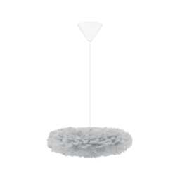 Umage Eos Esther Feather Pendant Shade - Light Grey - Mini with White Cord Set With or Without Cord Set: With White Cord Set - thumbnail 1