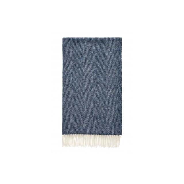 Bronte By Moon Pure Wool XL Throw - Navy Blue - 220cm x 140cm
