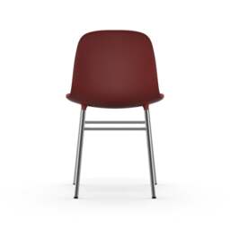 Normann Copenhagen Form Chair - Red - Chrome Legs Shell Colour: Red, Leg Colour: Chrome - thumbnail 4