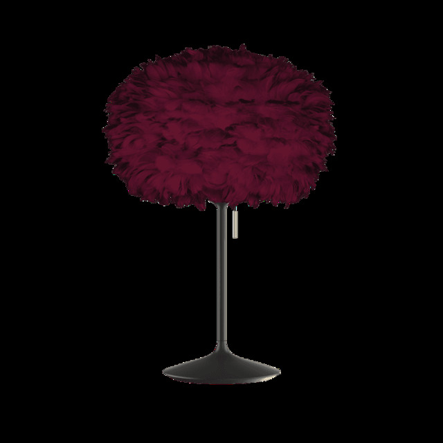 Umage Eos Table Lamp - Red Feather Eos Medium/Black Sante Stand - image 1