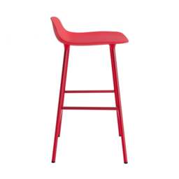 Normann Copenhagen Form Barstool - 65cm - Bright Red - Bright Red Legs Shell Colour: Bright Red, Leg Colour: Matching Shell Colour - thumbnail 3
