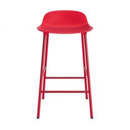 Normann Copenhagen Form Barstool - 65cm - Bright Red - Bright Red Legs Shell Colour: Bright Red, Leg Colour: Matching Shell Colour - thumbnail 2